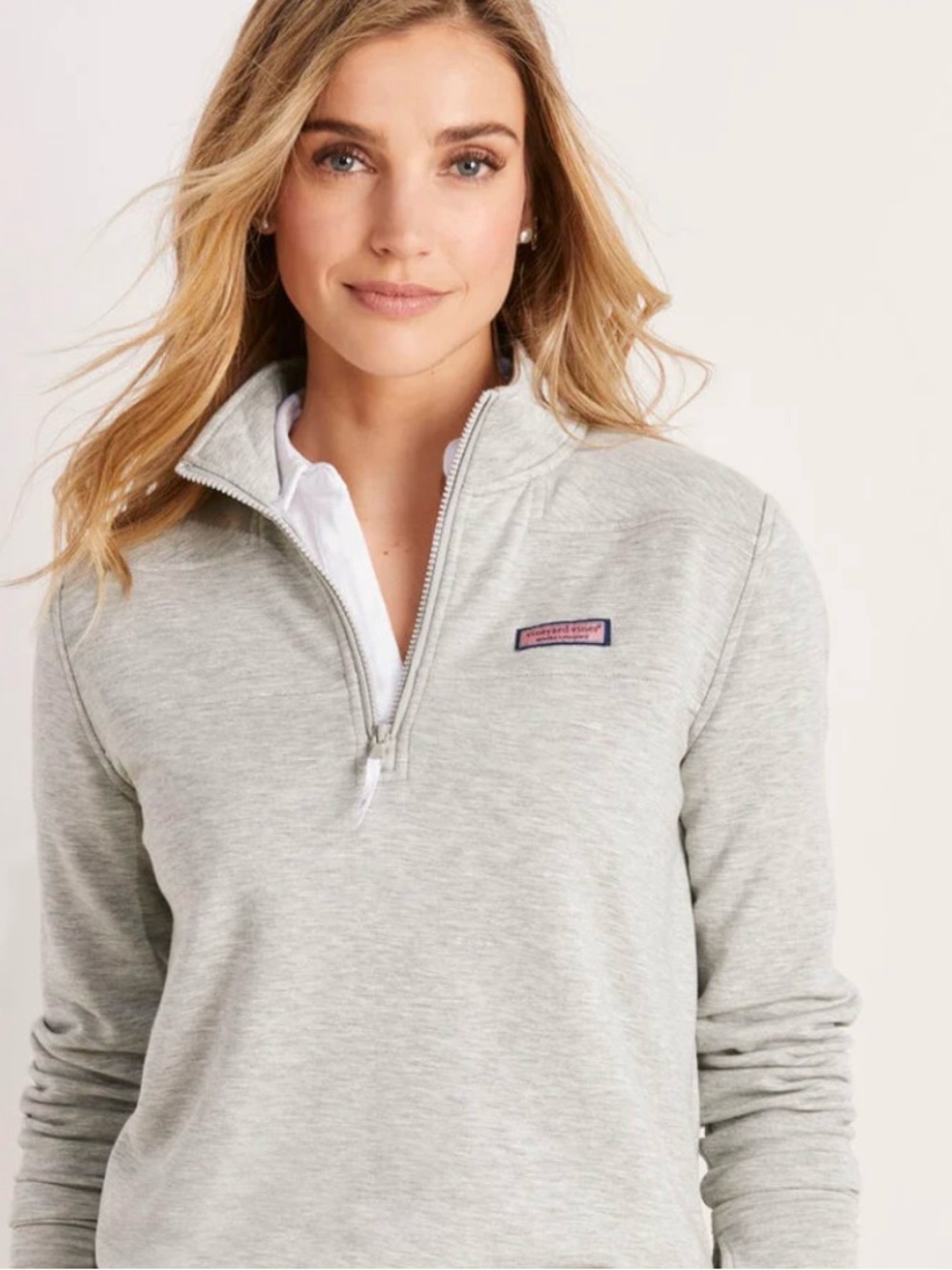 Vineyard Vines Gray and Blue Women's Sweater